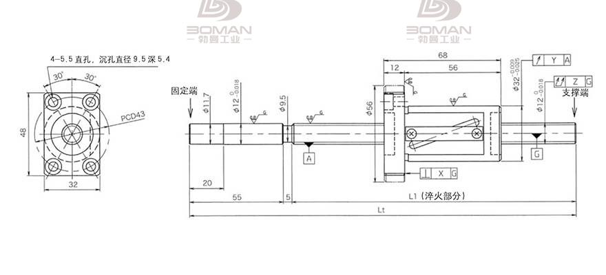 KURODA GG1220AS-BALR-0405A 黑田精工丝杆怎么安装图解