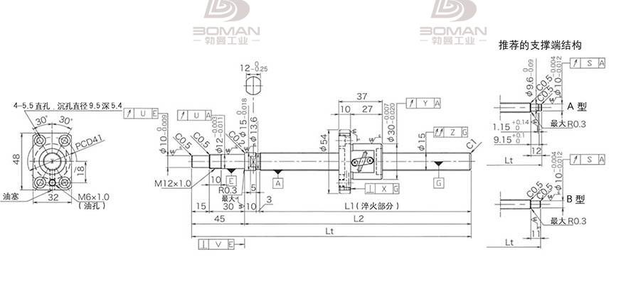 KURODA GP1502DS-BAPR-0300B-C3S 黑田丝杆代理商