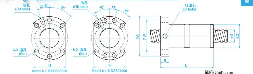 TBI DFS05010-3.8 tbi滚珠丝杆规格表