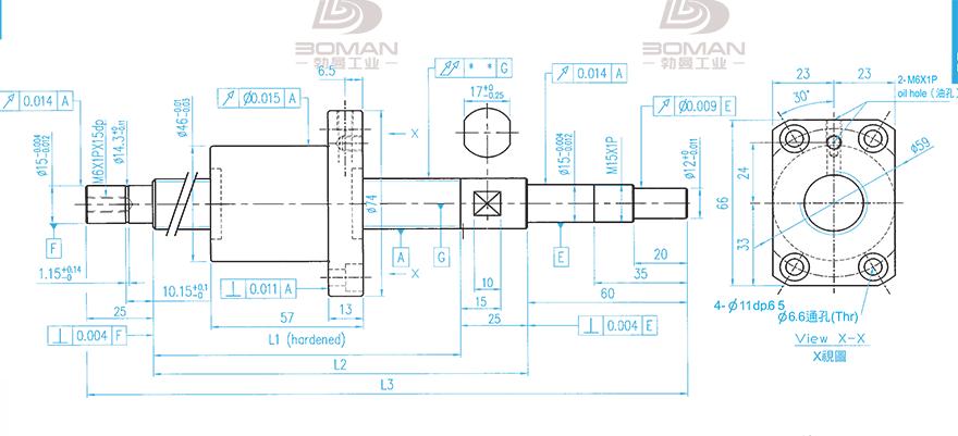 TBI XSVR02010B1DGC5-399-P1 tbi滚珠丝杆精度