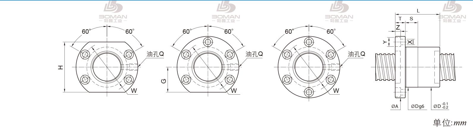 PMI FSIC3210-3 pmi滚珠丝杠螺母