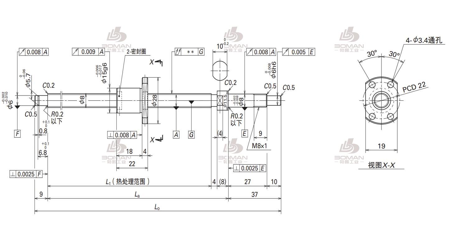 NSK W0801MA-5PY-C3Z1.5-FA标准滚珠丝杠