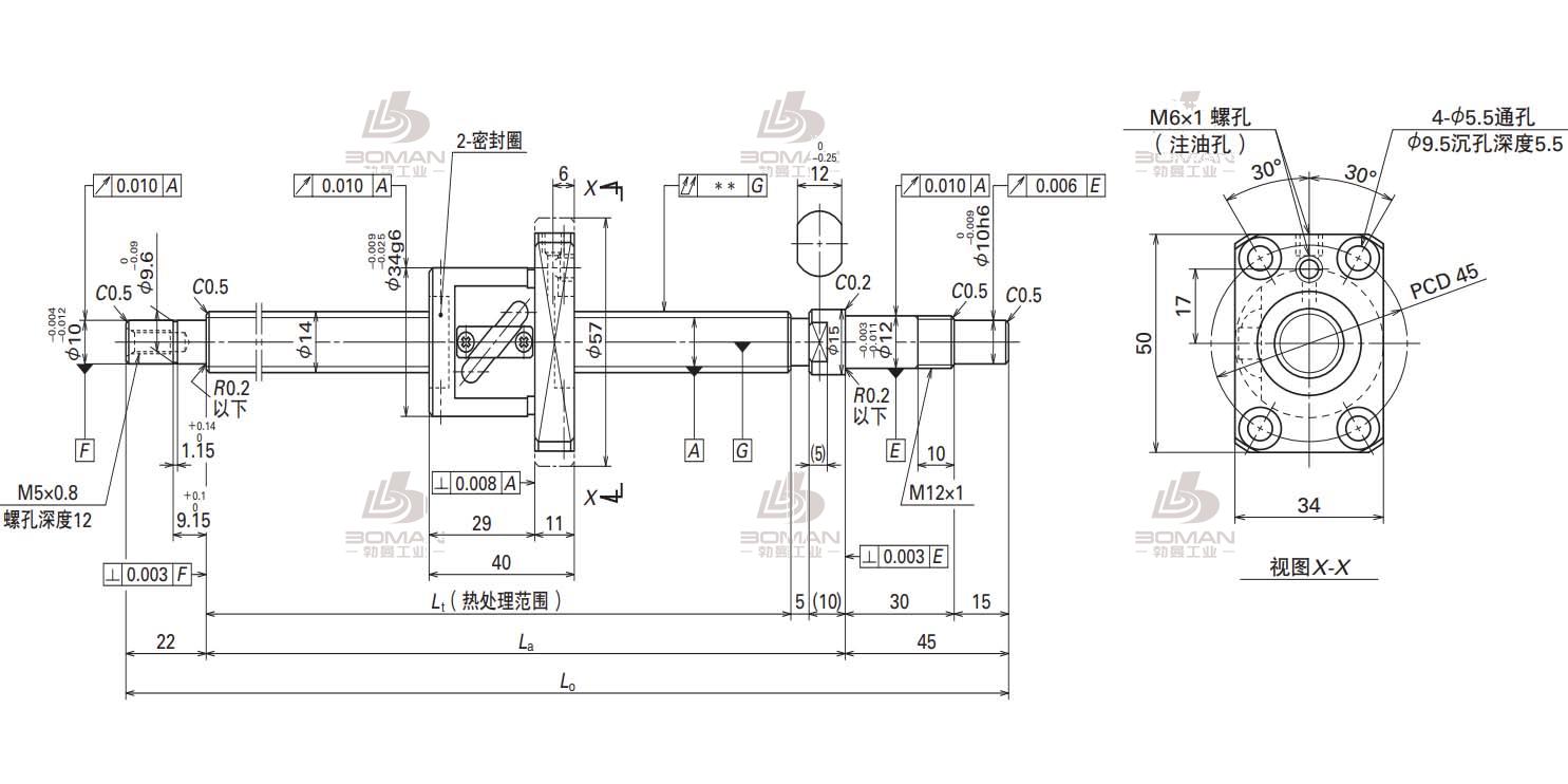 NSK W1402FA-2-C3T5-轴端完成品滚珠丝杠