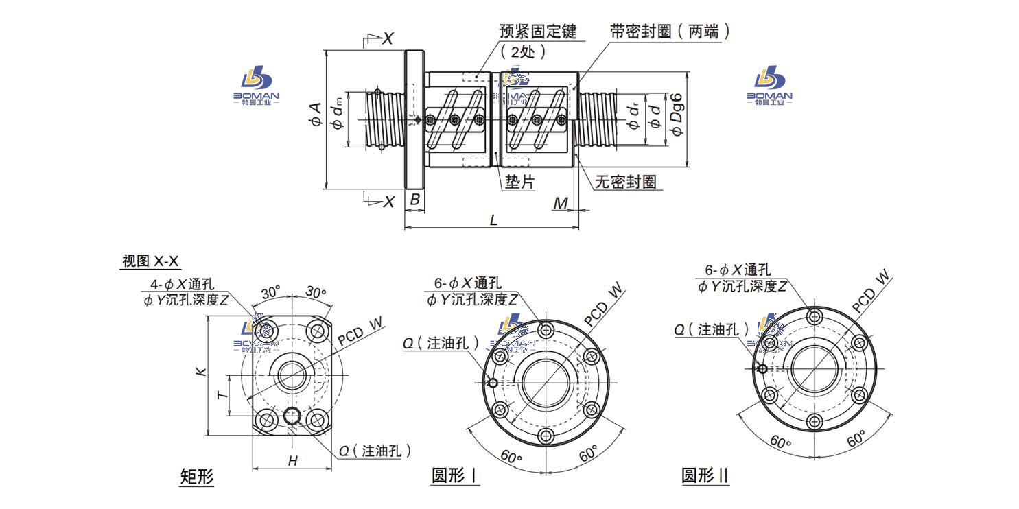 DFT1606-3-LPFT滚珠丝杠