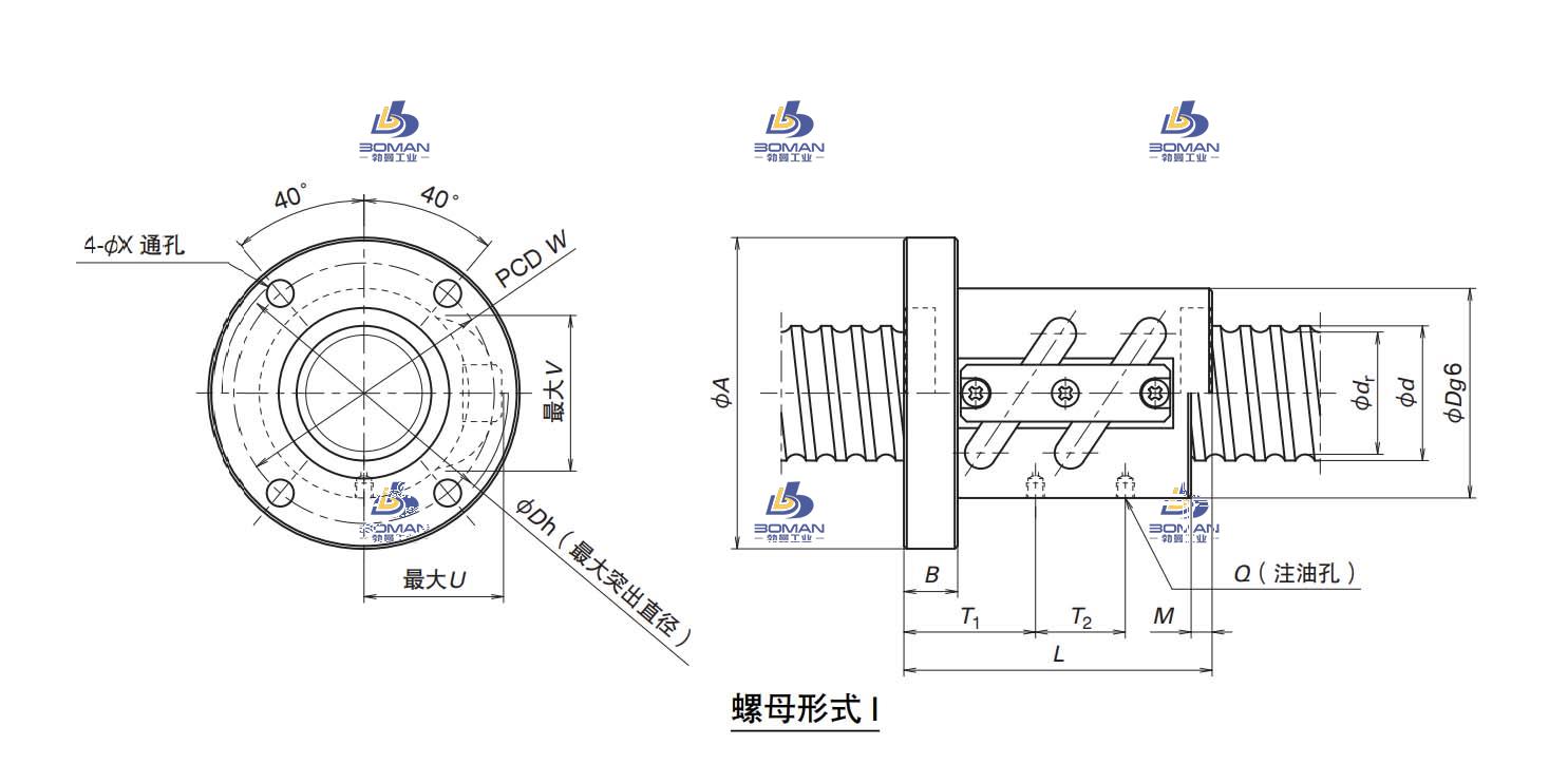 HTF3610-5-HTF高负载滚珠丝杠