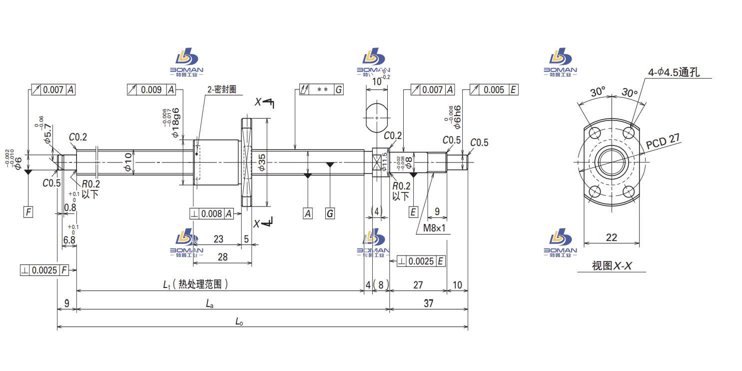 W1002MA-2Y-C3T2-MA标准滚珠丝杠