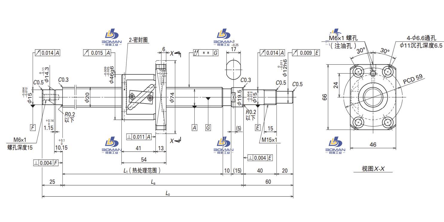 W2002FA-1P-C5Z10-FA标准滚珠丝杠